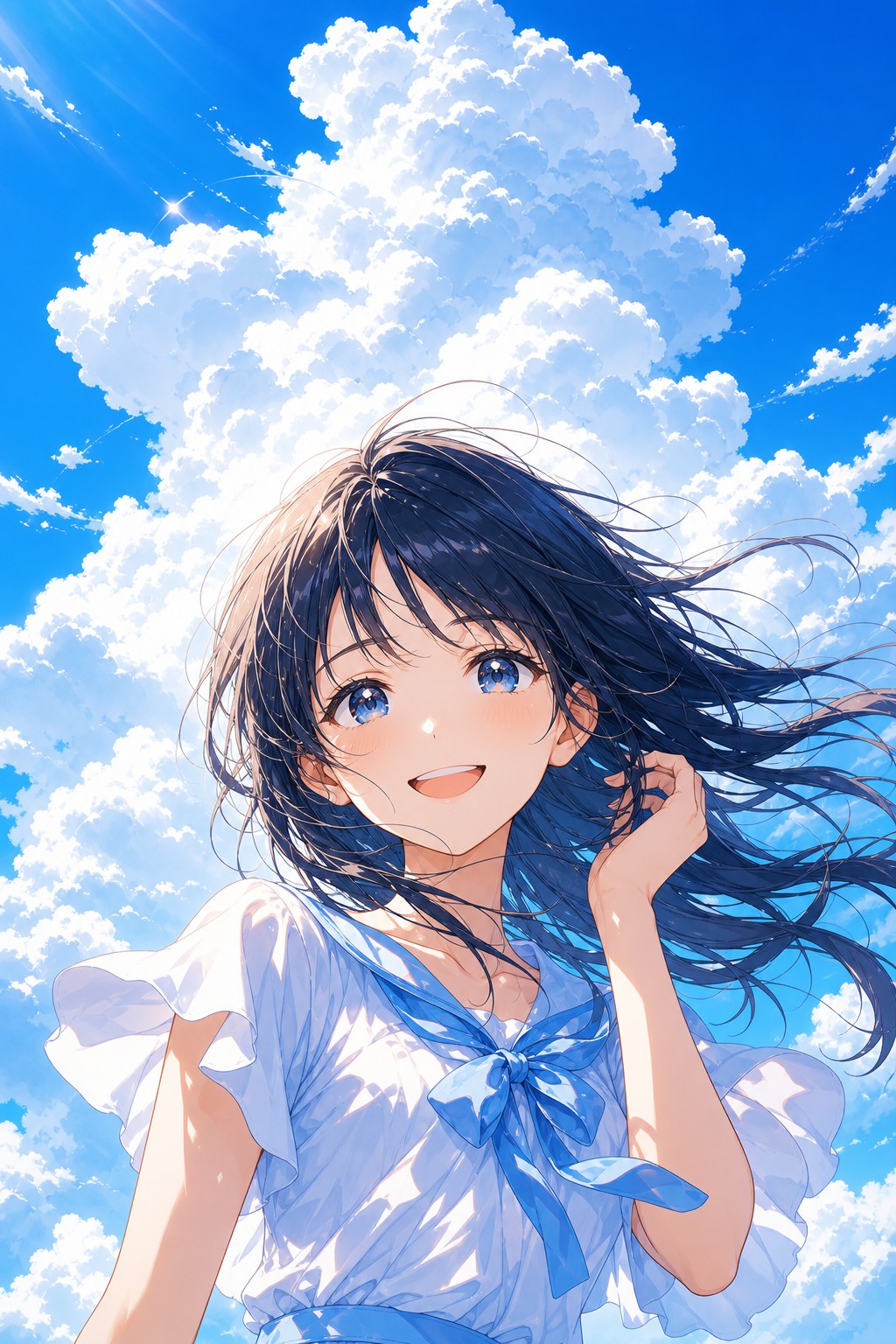 青空と少女